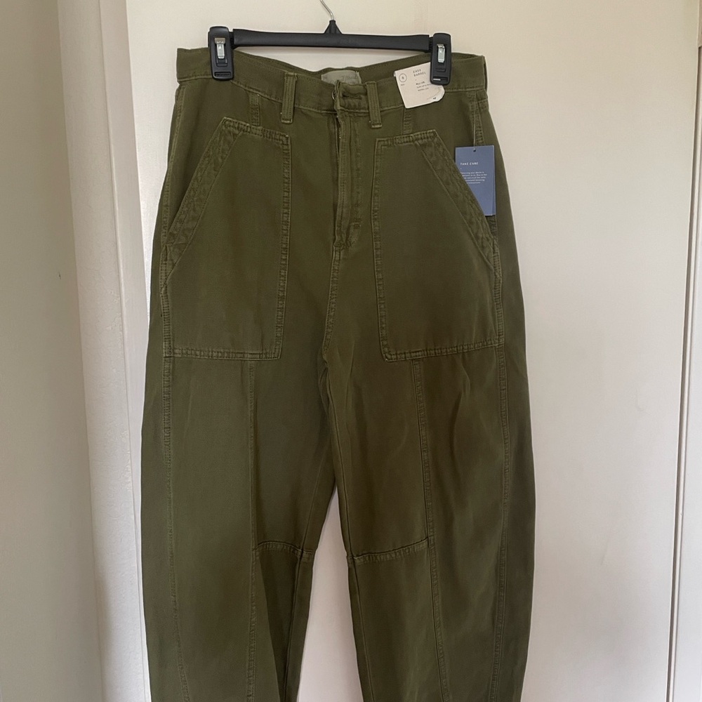 Universal Standard Easy Barrel Jeans in Olive Green